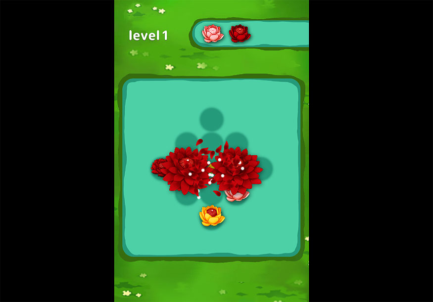 꽃송이-게임-플레이-장면